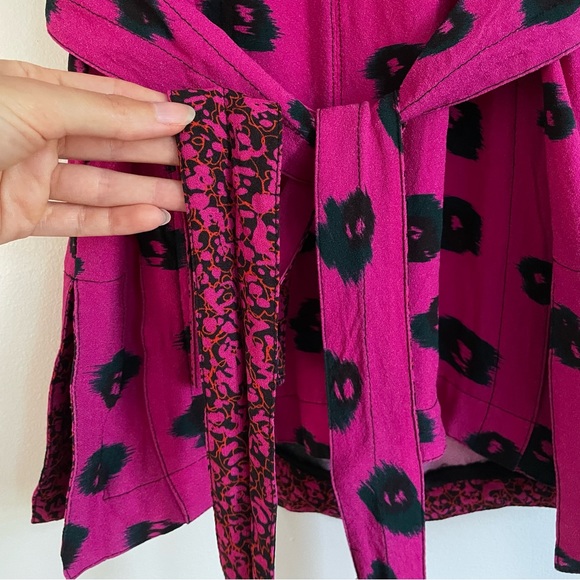 Proenza Schouler Hot Pink Ikat Mock Neck Top - Picture 9 of 16